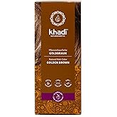 khadi GOLDEN BROWN Natural Hair Color - Hair Color for shimmering amber to velvety shiny golden brown - 100% herbal & natural - 3.5 oz