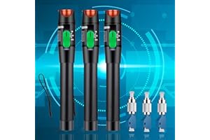fyboptwu - 3pc 30km Visual Fault Locator VFL Fiber Optic Tester Fiber Optic Cable Tester with 1pcs Singlemode 9/125um FC Male to LC Female Adapter