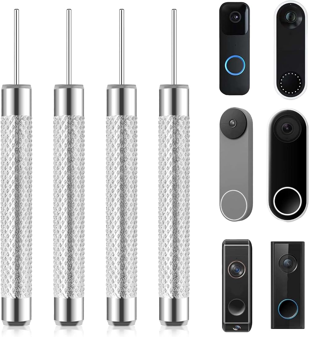 Abeillo 4Pack Doorbell Removal Pin Key for Nest Eufy Google Nest Video Doorbells