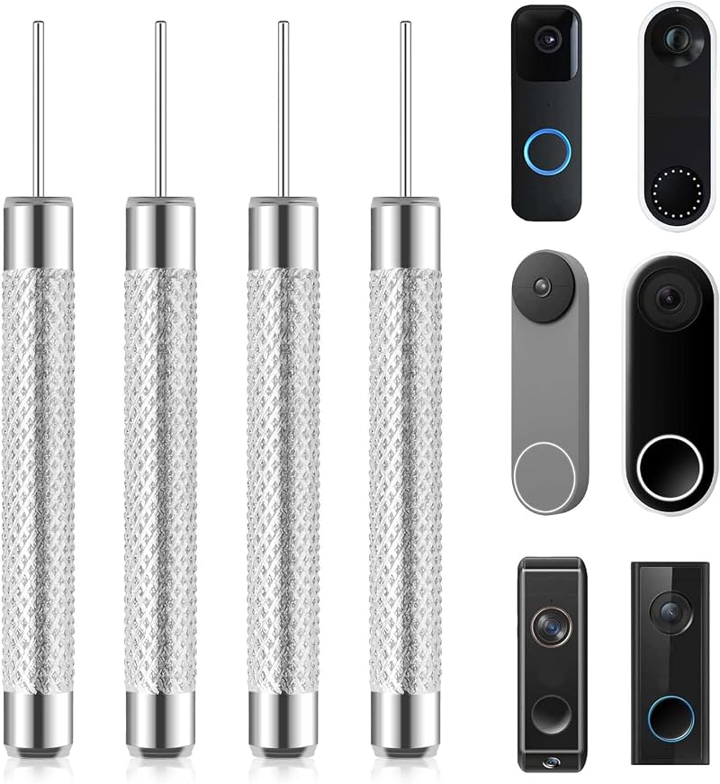 Abeillo 4Pack Doorbell Removal Pin Key for Nest Eufy Google Nest Video Doorbells