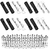 Pzsmocn 100 Sets / 200 Pieces for Dupont 2.54 mm Pitch 1-Pin Adapter Connector Female Housing Black Socket Terminal Compatibl