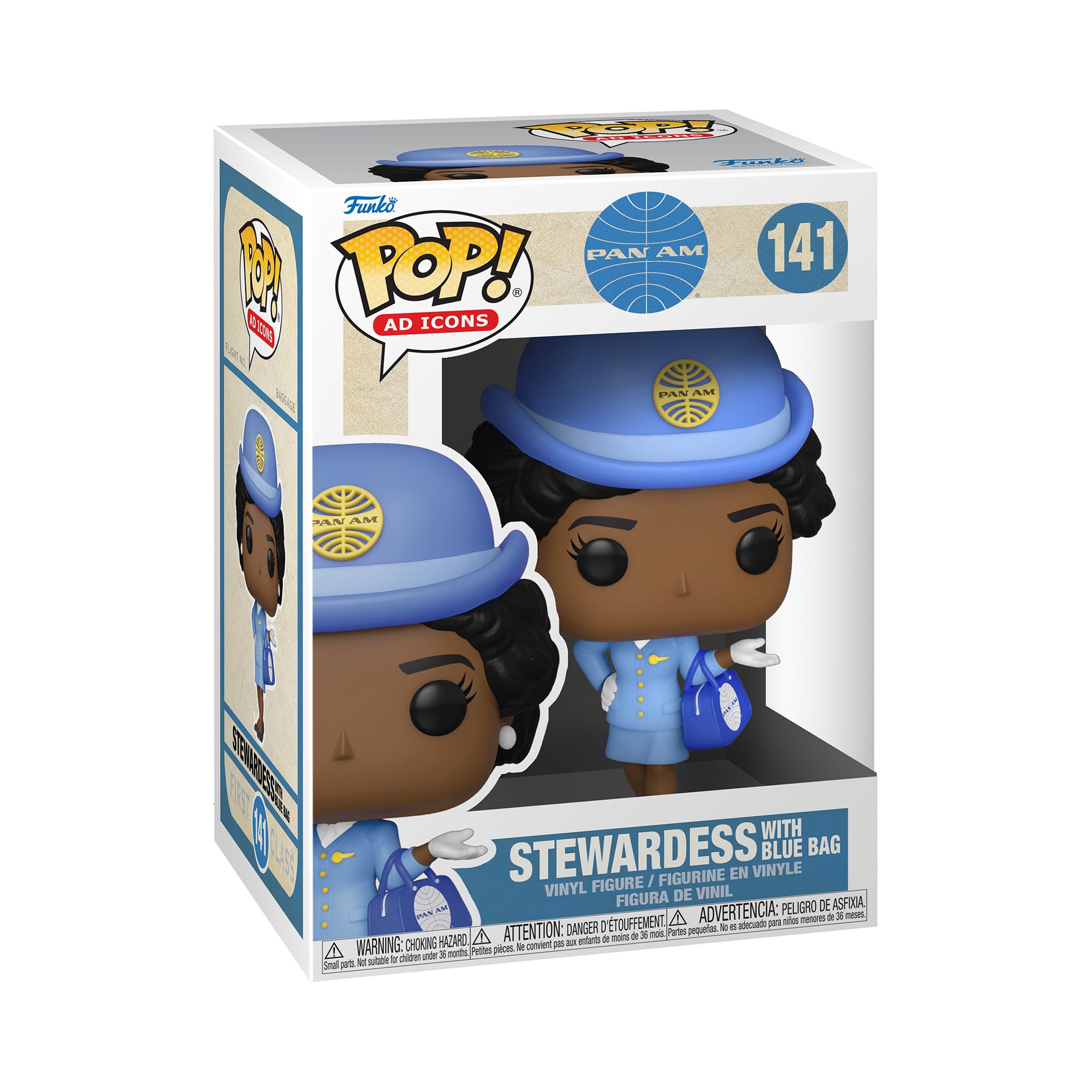 Funko POP! Ad Icons: Pan Am Stewardess Am - Stewardess - Blue Bag - Pan-Am - Collectable Vinyl Figure - Gift Idea - Official Merchandise - Toys for Kids & Adults - Ad Icons Fans