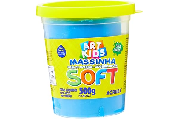 Acrilex Soft Massa de Modelar, Azul, 500 g
