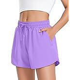 JOCMIC Girls Athletic Shorts with Liner 2 in 1 High Waist Running Short for Basketball Volleyball Tennis