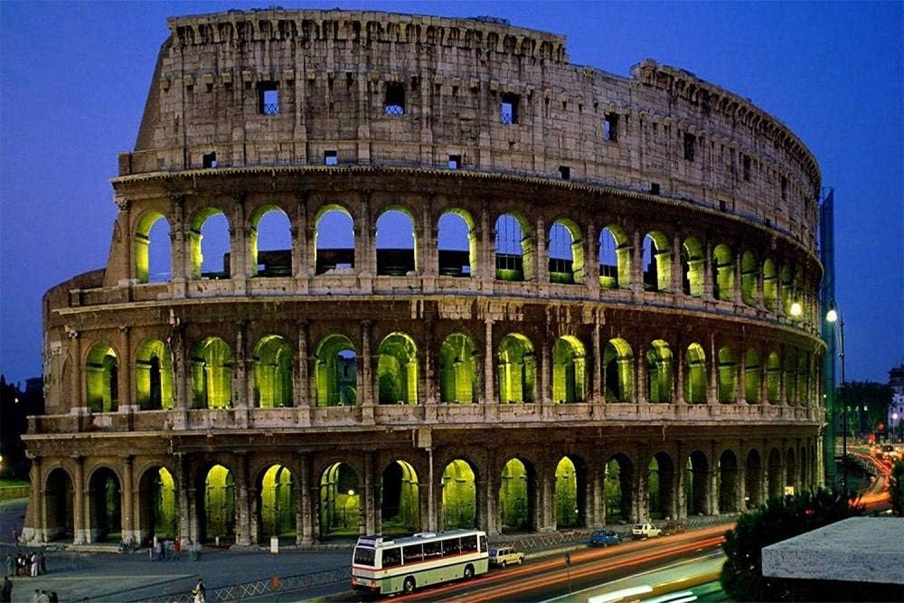 ygghj Paint By Numbers Kit Diy Pre-Printed Canvas Oil Italy Rome Coloss Canvas Painting For Adults Beginner Frameless 40X50CM