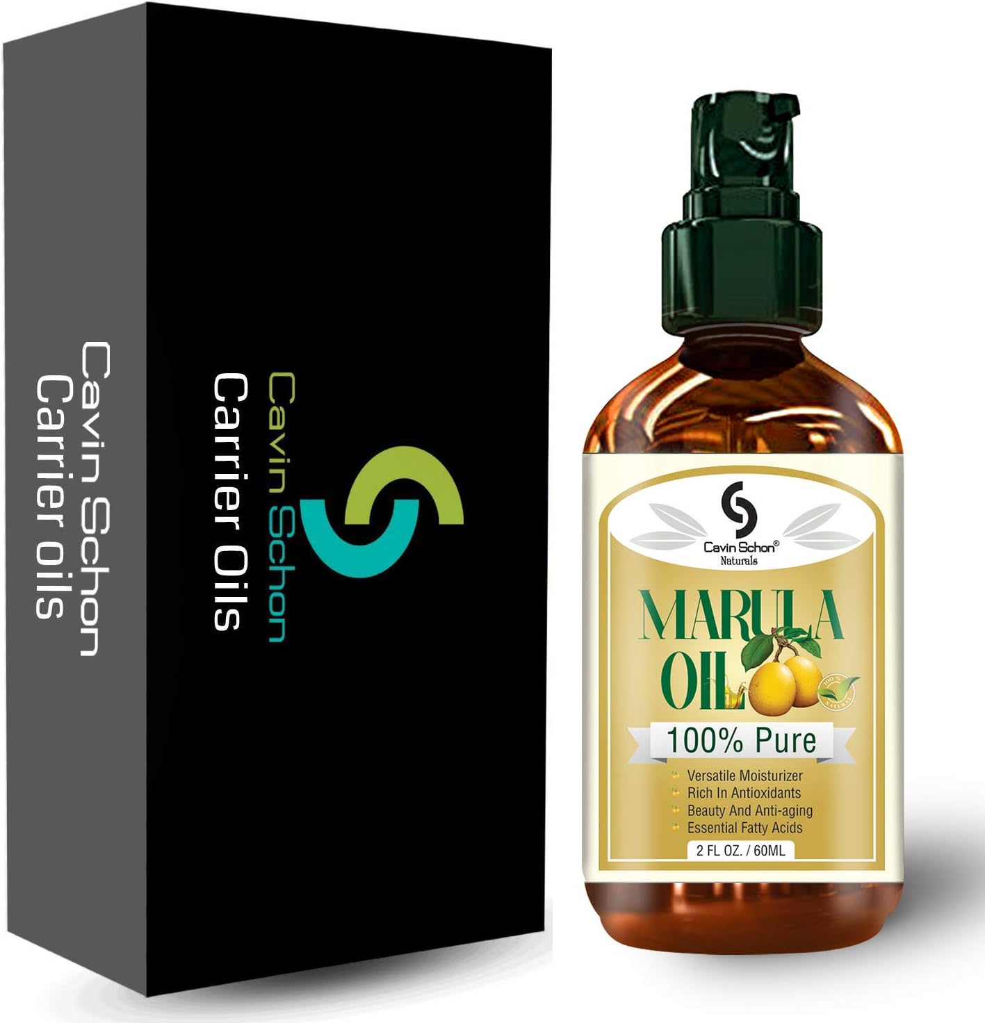 2 fl. Oz Cavin Schon 100% Pure Marula Seeds Oil for Face & Hair - Perfect anti-aging serum