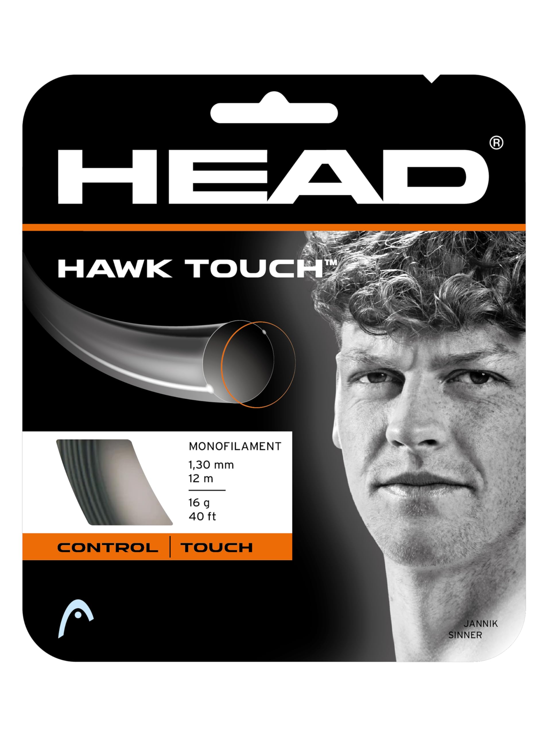 HEAD Unisex - Adult Hawk Touch Set Tennis String, Unisex - Adults, 281204-16 AN, anthracite, 16