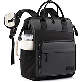 LOVEVOOK Laptop Backpack for Women, 17 Inch Travel Backpack for Work College Business, Water Resistant Teacher Nurse Bag with Large Capacity, School Bookbag Bags Cute Daypack for Woman Girls