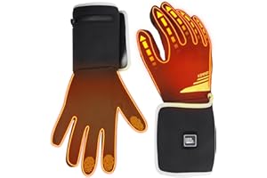 KEMIMOTO Heated Gloves for Men & Women - Thin Flexible Liner with 3 Heat Settings (Up to 140°F) Hand Warmers for 32°F-41°F, Touchscreen Rechargeable Ideal for Hunting Motorcycling, 2 Battery Packs