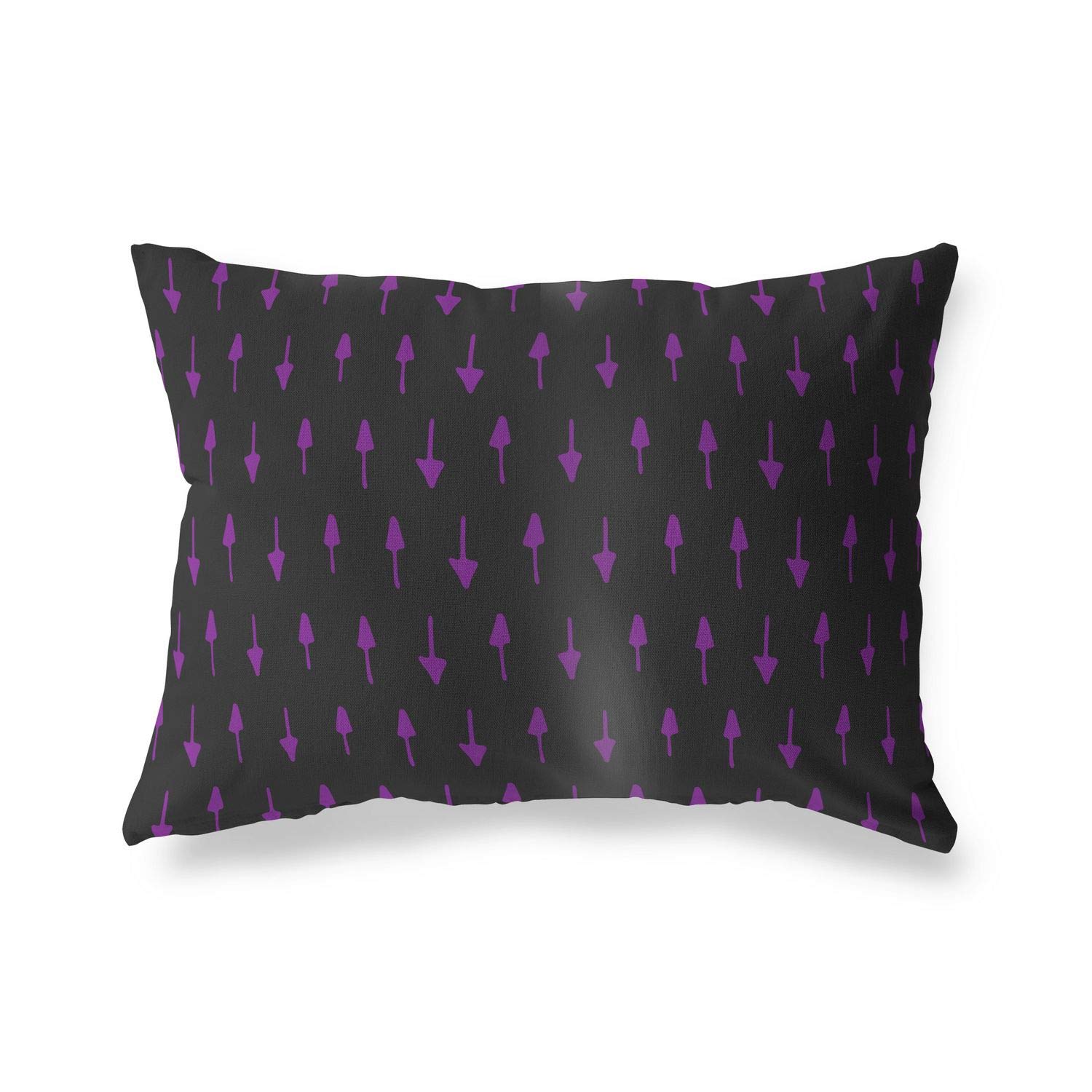 BonaMaison Decorative Cushion Cover, Purple-Black Throw Pillow Covers, Home Decorative Pillowcases for Livingroom, Sofa, Bedroom, Size: 45X60 Cm - Designed and Manufactured in Turkey