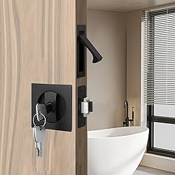Malimali Pocket Door Lock with Key and Edge Pull