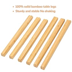 BAMEOS Bamboo Nesting Triangle End Table,Set of 2