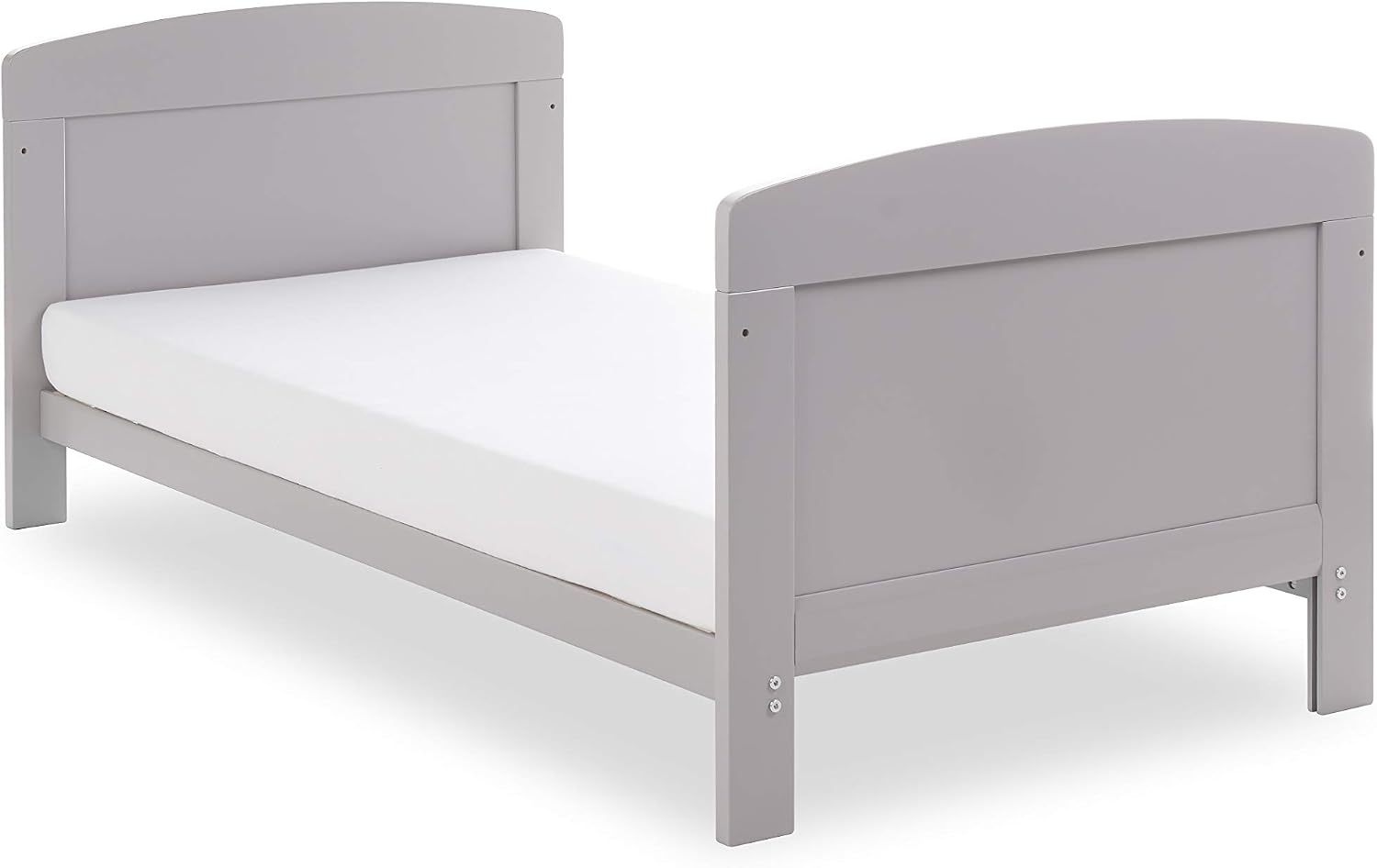 Obaby Grace Cot Bed - Warm Grey, Convertible Baby Cot with Adjustable Mattress Base & Safety Rails - Image 3