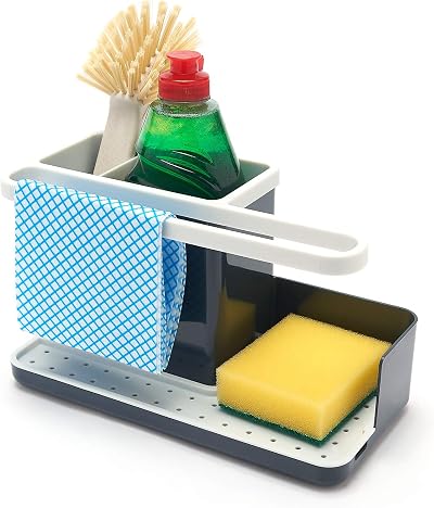 simplywire Sink Tidy Caddy Kitchen Organizer Removable Drip Tray Non-Slip