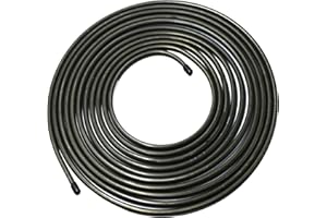 MuHize 5/16'' Brake Line Tubing Kit, 25Ft Flexible PVF Coated Steel Tube Roll, Anti-Rust & Corrosion Resistant, for Fuel & Transmission Systems
