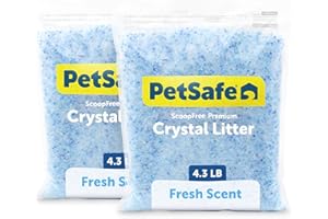 PetSafe ScoopFree Premium Blue Crystal Litter, Superior Odor Control - Low Tracking for Less Mess - Lasts Up to 1 Month (2 Pa