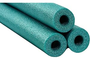 Chochkees Dark Green Pool Noodles Swimming Hollow Core Foam Tube, Floating Thick Noodles for Floating, Pool Accessories, 52"
