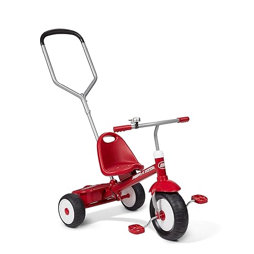 Radio Flyer Deluxe Steer Stroll Kids Tricycle, Toddler Trike for