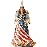 Enesco Jim Shore Heartwood Creek Patriotic Angel Hanging Ornament, 4.75 Inch, Multicolor (6004317)