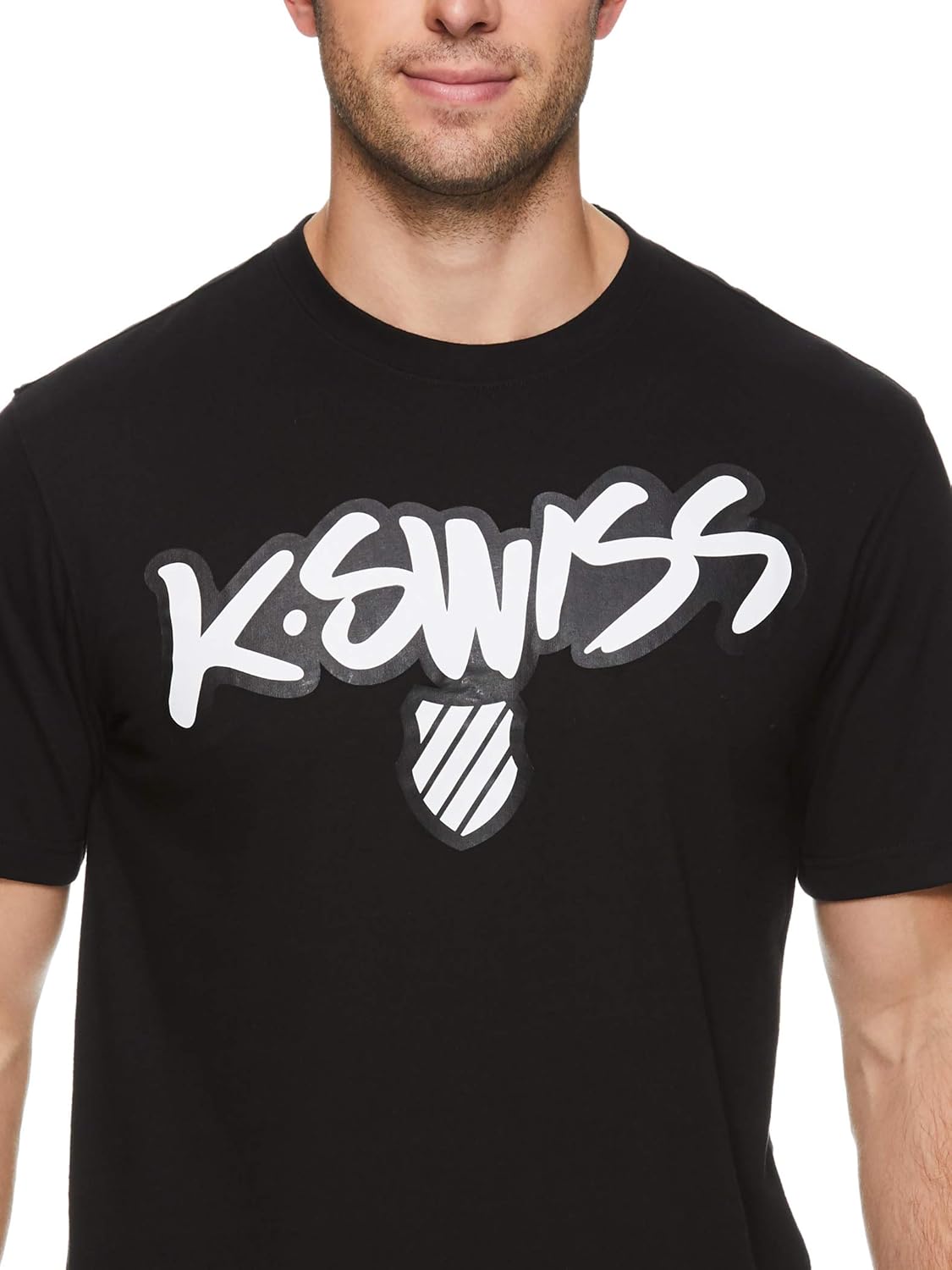 K-Swiss Men's Graphic Workout T Shirt - Short Sleeve Gym & Training Athleisure Tee: Clothing