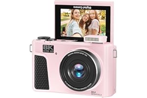 VBESTLIFE 8K Digital Camera for Photography, 88MP WiFi Vlogging Camera with 3" 180 Flip Screen, 18X Digital Zoom Autofocus Ca