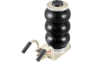 VEVOR Air Jack, 3 Ton/6600 lbs Triple Bag Air Jack, Airbag Jack with Six Steel Pipes, Lift up to 17.7 inch/450 mm, 3-5 s Fast Lifting Pneumatic Jack, with Short Handles for Car Repair