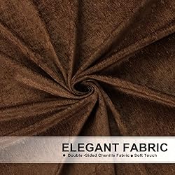 ELKCA Thick Chenille Window Curtains Valance for