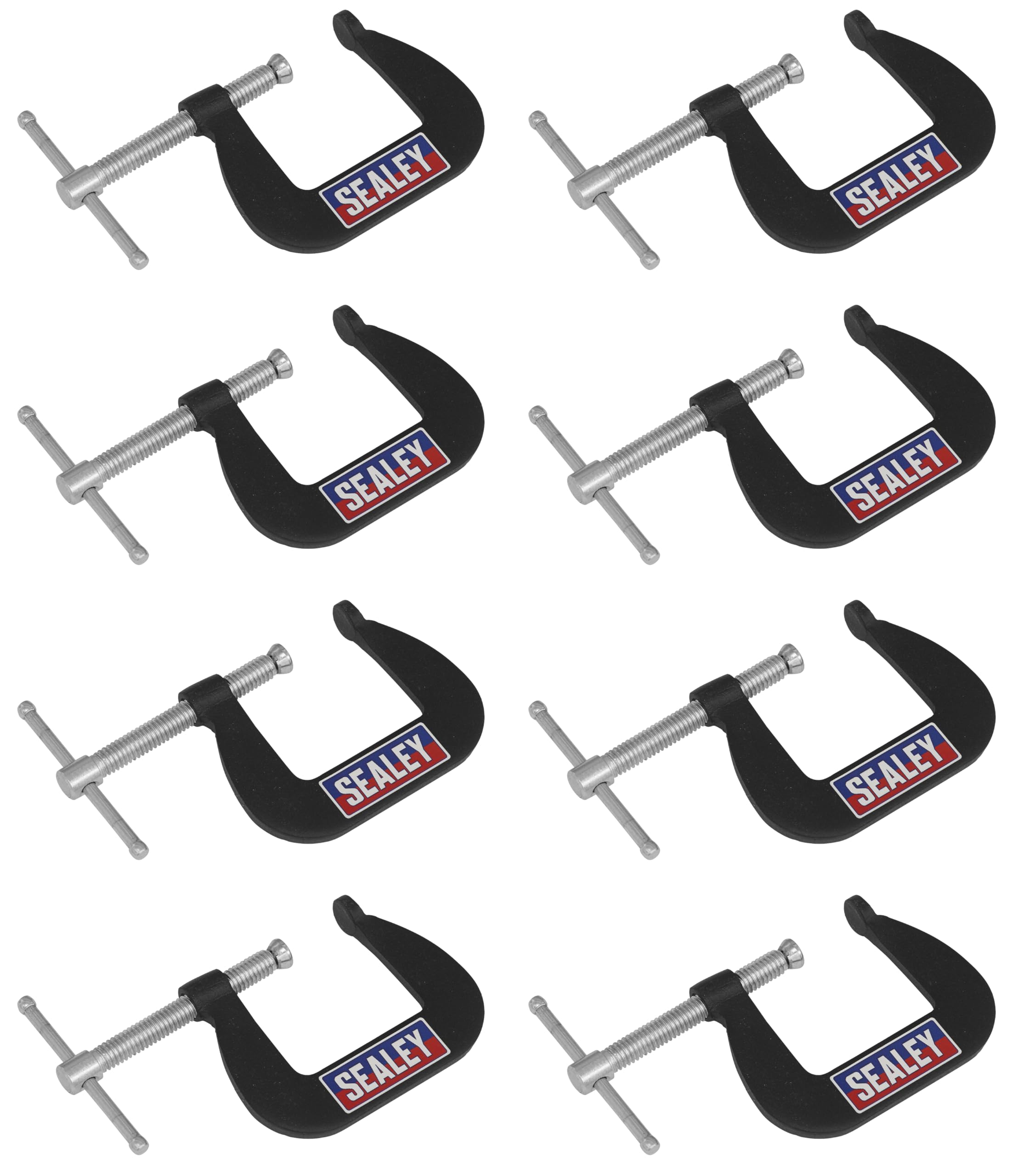 Sealey Junior C-Clamp 8pc Set - 38mm x 38mm - GCC03
