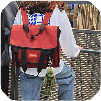 Amazon Co Jp 荷物ストラップリュックfostudork韓国スタイルのカップルバッグユニセックスバックパックの人格ファッションオックスフォード布バッグカジュアルアートユニークビッグバックパッククール 赤セット Generic