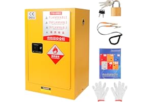 Carivia Flammable Cabinet,23" x 18" x 35",Galvanized Steel Safety Cabinet,Flammable Liquid Storage Cabinet,Adjustable Shelf Flammable Storage Cabinet for Commercial Industrial and Home Use