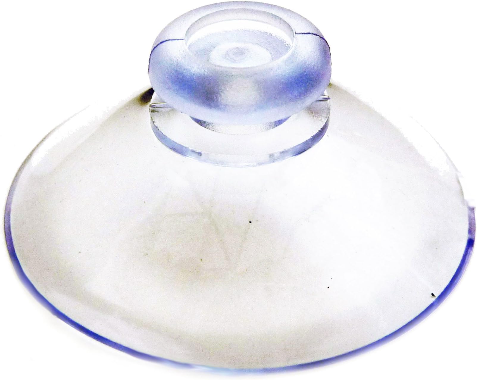 Pack of 8 x 45mm (approximately 1 3/4") Standard Mushroom Head Suction Cups / Suckers plain, clear vinyl PVC by rubbersuckers UK. Packet of 8