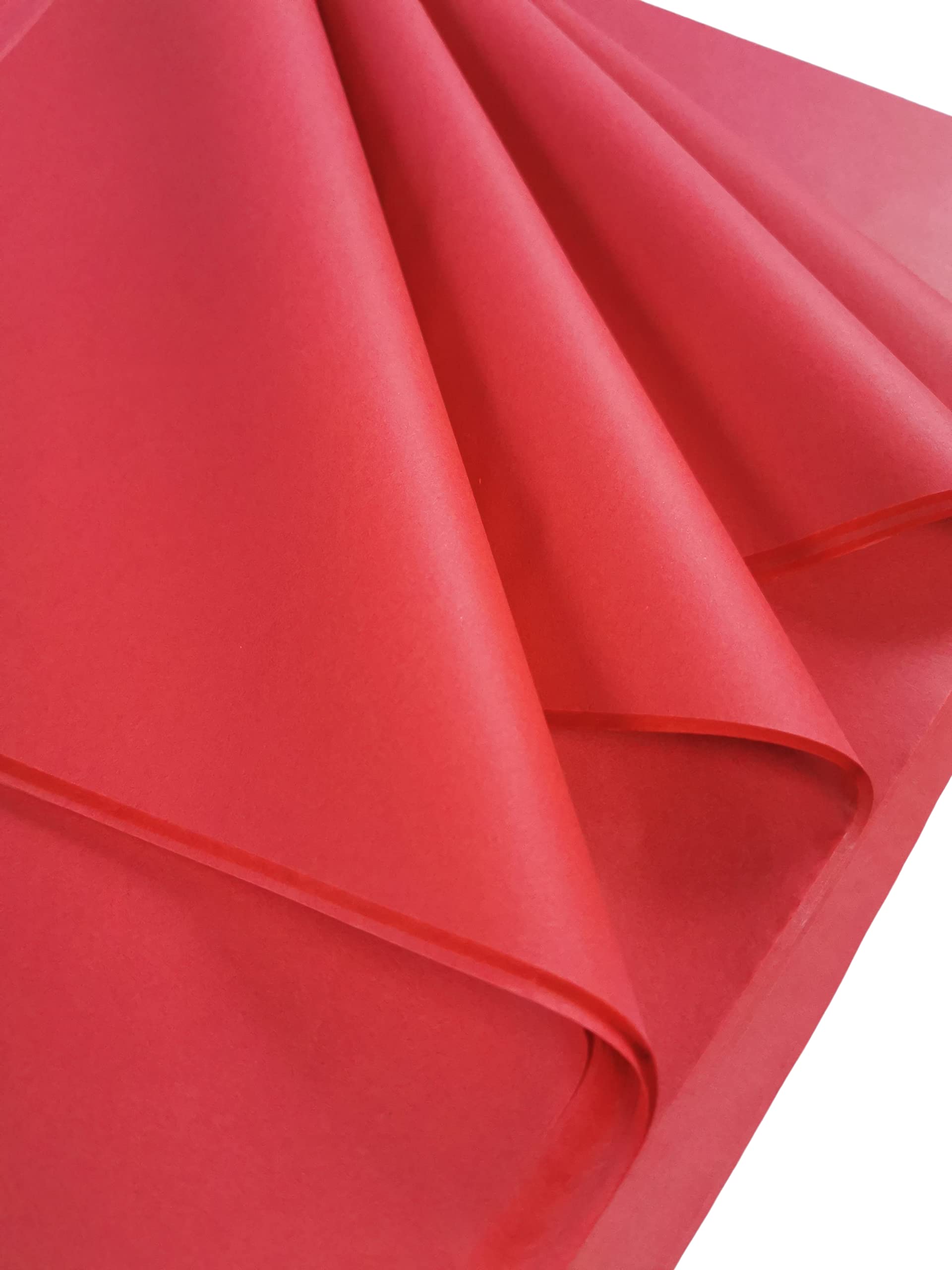 Red Tissue Paper 50 Large Sheets, Acid Free Art Paper, Perfect for Gift Wrap, Storage, Packing, Art & Craft Bulk Pack Archiving Shredding 70 x 50cm Sheet Size