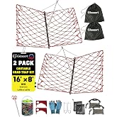 2 Pack Castable Crab Trap Kit, Foldable Crab Trap with Rope Bait Clip | Castable Crab Cage for Blue Crabs, Includes Collapsible Bucket , Portable Crabbing Equipment for Pier, Jetty Surf Fishing