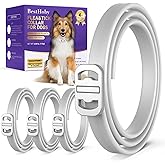 Flea and Tick Collar for Dogs 4 Packs,Dog Collars with Natural Essential Oils,Waterproof, Adjustable for Small Medium Large Dogs,Safe for Puppies (Gray) (Gray)