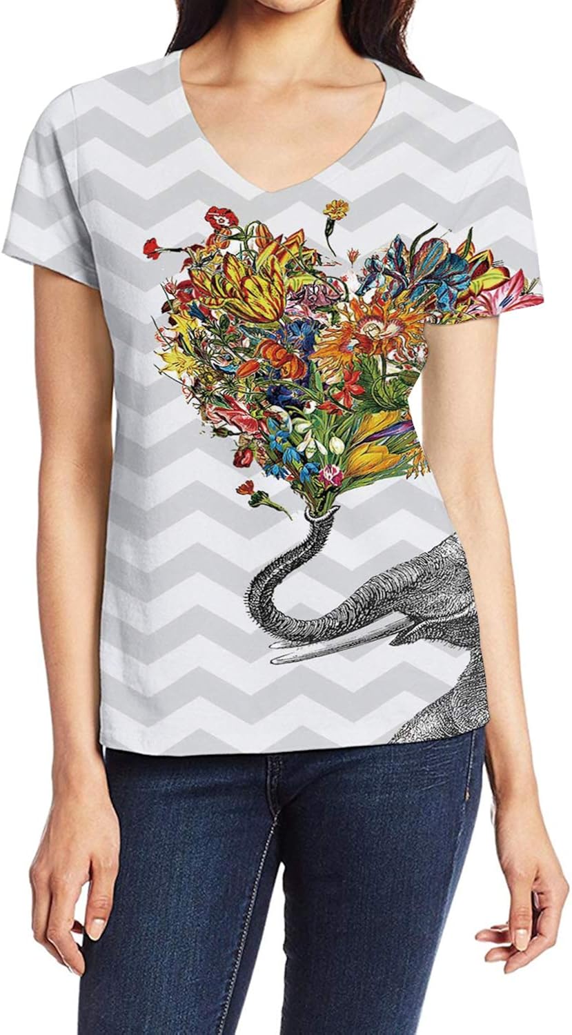 v neck t shirts graphic