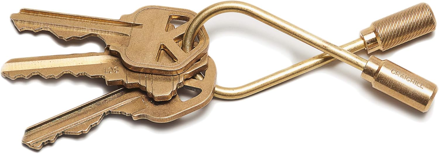 Craighill Closed Helix Keyring | Brass: Shoes