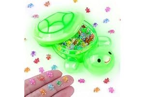 ANBOOR 200 Pcs Mini Resin Turtle with 1 Pc Jumbo Resin Turtles, Luminous Miniature Tiny Turtles Glow in The Dark for Fairy Garden Dollhouse Micro Landscaping