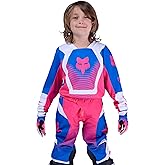 Fox Racing Youth 180 Motocross Dirt Bike Jersey, Blue/Pink Collect, X-Large