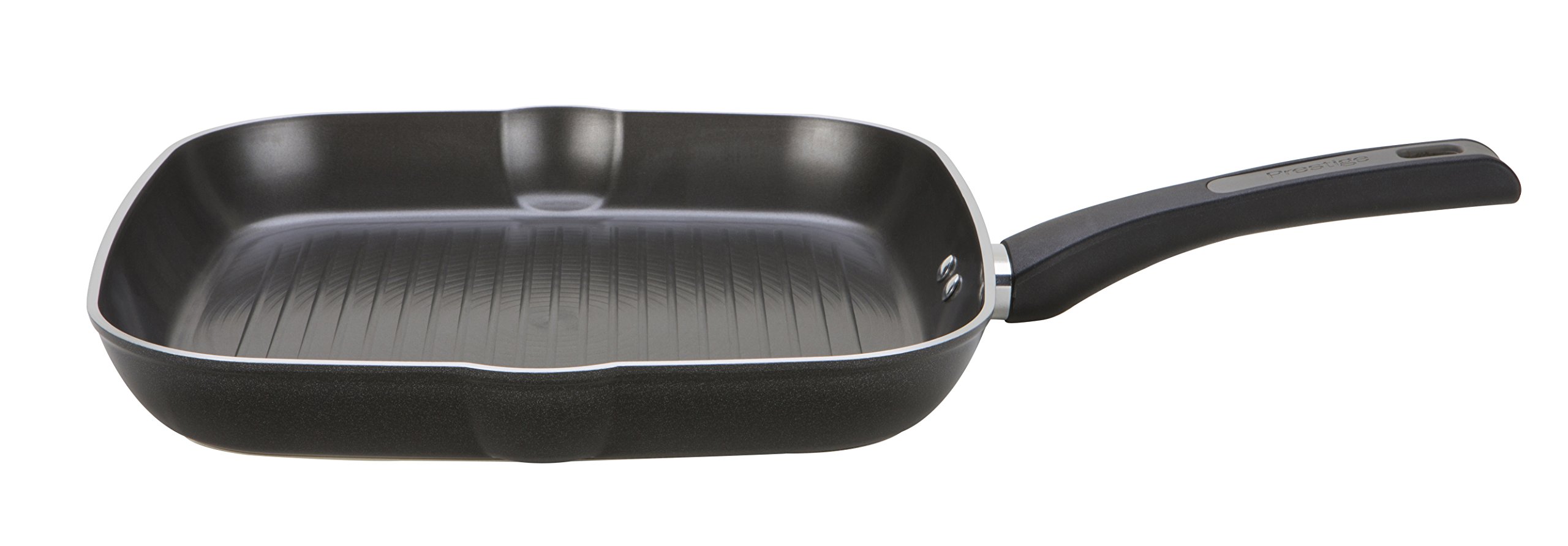 Prestige Duraforge Induction Aluminium Square Grill Pan, Black, 28 cm