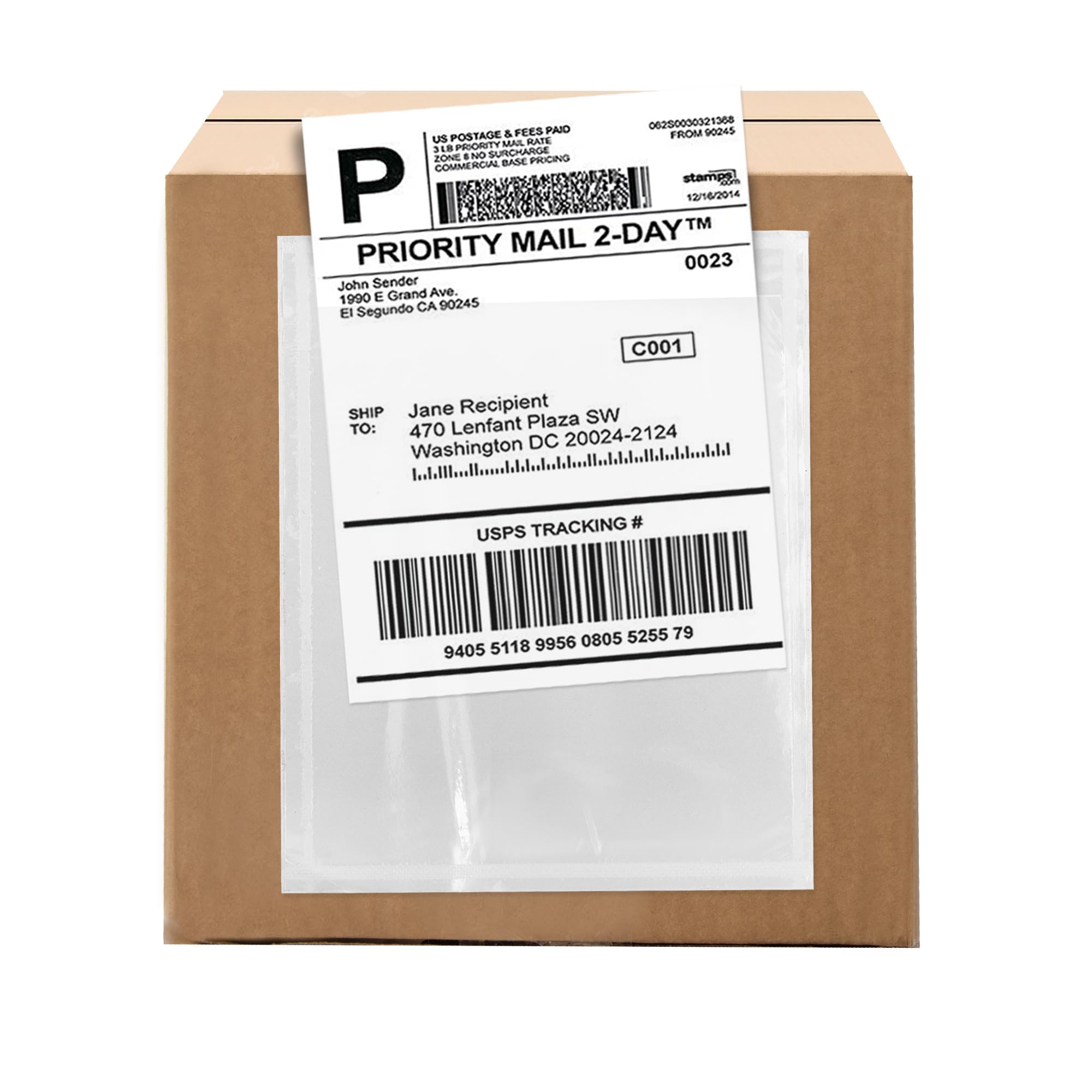 Photo 1 of 100 Count 4.5" x 6" Shipping Label Envelopes, Clear Packing List Pouches with Self-Adhesive Back, Top Loading for Shipping Labels Sleeves, for Packing Slips, Labels Invoices & Paperwork. GPI