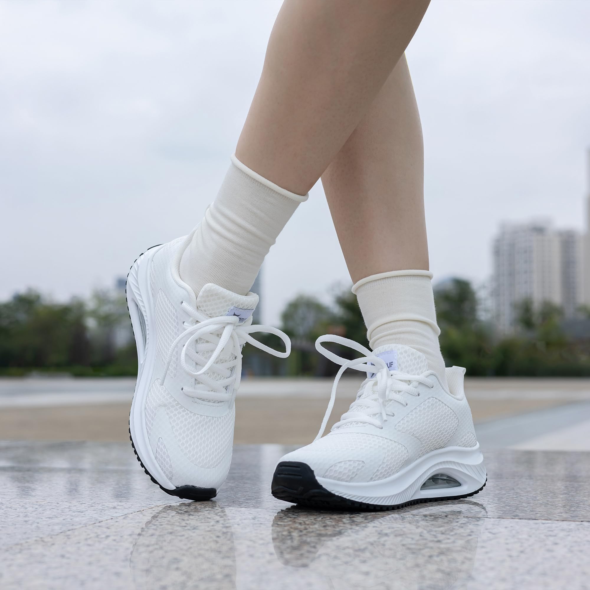 Condition photo showing New/Like New for broyon walking shoes women arch support plantar fasciitis tennis sneakers orthotic shoes for pain re