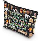 LEVLO South Africa Symbols Travel Cosmetic Bag Multicolor Zipper Pouch Bag For Traveler (South Africa B Bag)