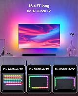 Daymeet 5M USB RGB TV LED Backlight with App Remote Music Sync 55-85 inch view 4