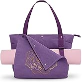 Gonex Yoga Mat Bag, Tote Bag with Multi Pockets for Women Men, Canvas Mat Carrier Take in Out Mat Easily for Pilates Travel W