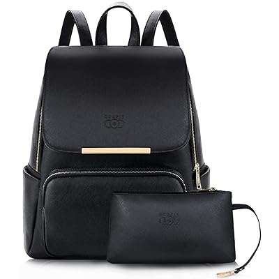 coofit black leather backpack