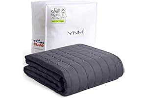 YnM 15lbs Weighted Blanket for Adults, Heavy Bed Throw Blanket with Cooling Glass Beads for All Season Use, Ideal for ~90lbs (48x72 Inches, Twin/Full, Dark Grey)