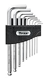 Titan 12736 9 Piece Metric Detent Ball Hex Key Set