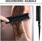 Dacitiery 3 Pcs Slick Brush Set Hair Teasing Edge Control Rat Tail Comb view 5