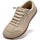 HOBIBEAR Leather Barefoot Shoes Lightweight Wide Toe Box Zero Drop Slip-on Shoes for Men