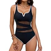 Blooming Jelly Women One Piece Swimsuit Sexy Mesh Swim Suit Tummy Control Slimming Bathing Suit Neon Sport Swimwear